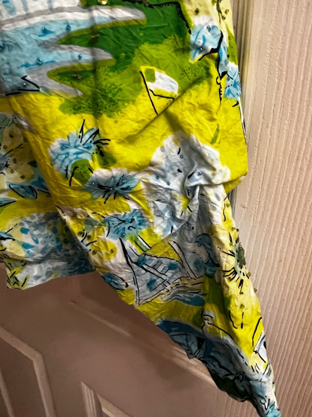 CARRIE ALLEN ~ COSMIC BLUE BEACH SCENIC SKETCH JACKET ~ XL - Picture 6 of 15
